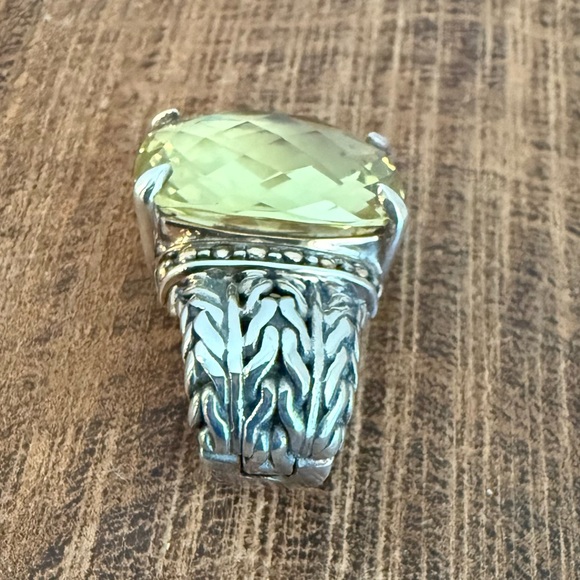 Samuel B Citrine / Quartz Sterling Silver / 18K Enhancer Necklace Pendant - Picture 5 of 9